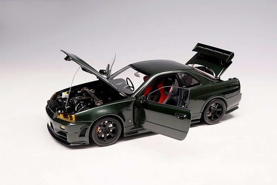 M83408 MOTORHELIX 1/18 Nissan Skyline GT-R R34 NISMO CRS VER. Dark Green