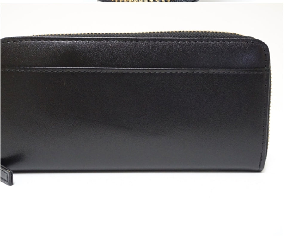 EMPEROR DRAGON Longwallet Zipper Leathe Black Master craftsmanship made in JAPAN