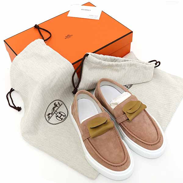 HERMES Slip-on Sneaker Game H242191Z 59350 Leather Women Shoes JAPAN
