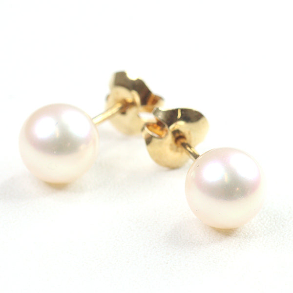 MIKIMOTO Piercing Akoya pearls earring K18YG Yellow Gold Women 2.0ｇ