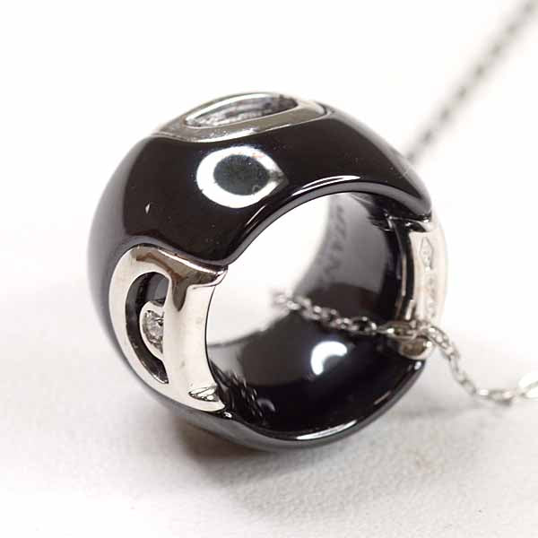 Damiani d.icon Necklace Pendant 20045906 Fine Jewelry Ceramic Diamond Women 6.7g