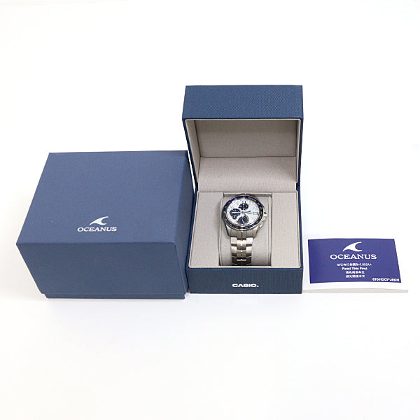 CASIO Oceanus OCW-S7000D-7AJF white/Blue Men's Wrist watch 82g