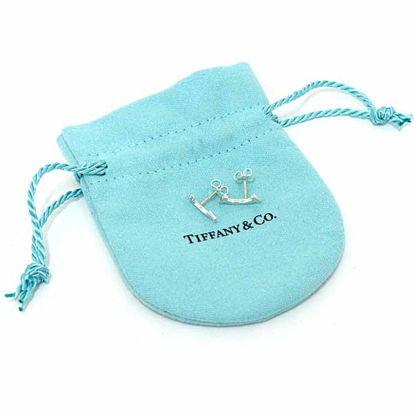 TIFFANY&Co. T Smile Mini Earring Silver 925 Fashion Jewelry Women 1.12g