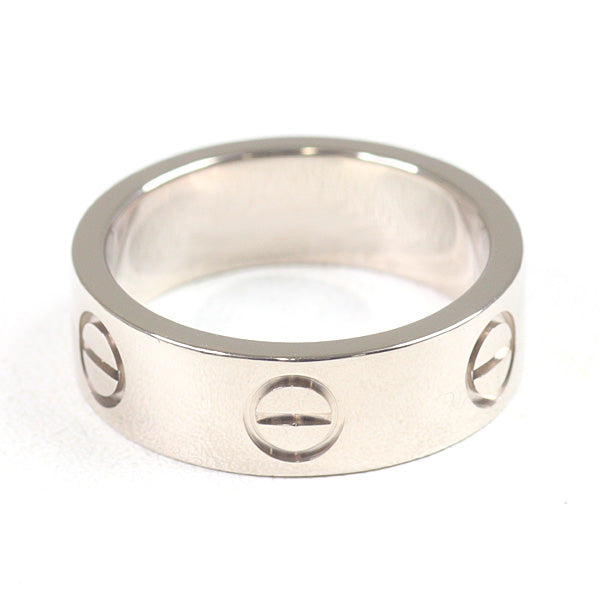 CARTIER Love Ring Classic Model K18WG White Gold Fine Jewelry #48 Women 6.5g