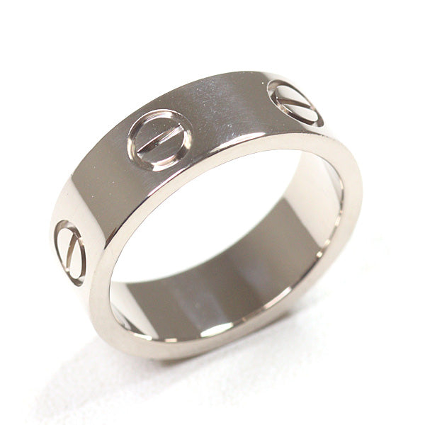 CARTIER Love Ring Classic Model K18WG White Gold Fine Jewelry #48 Women 6.5g