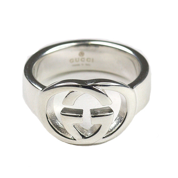 GUCCI Ring Interlocking G ring Silver925 Fashion Jewelry Unisex Size 7