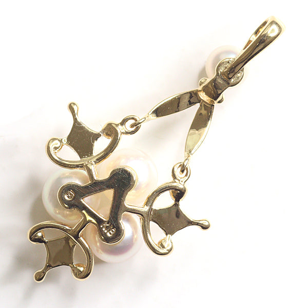 MIKIMOTO Pendant top Akoya Pearl K18YG Yellow Gold Women Fine Jewelry 3.2g