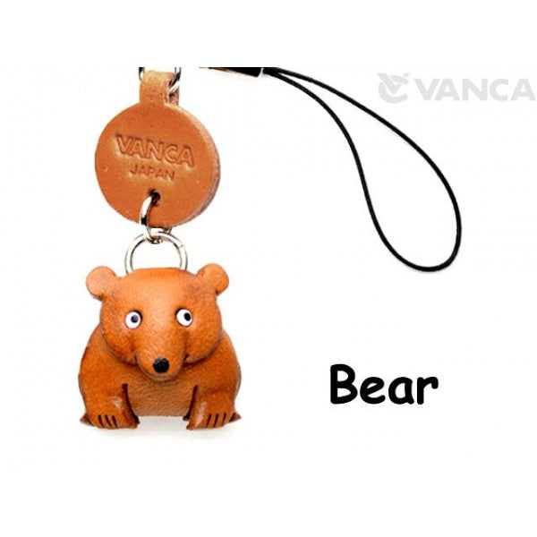 Bear Japanese Leather Cellularphone Charm Animal