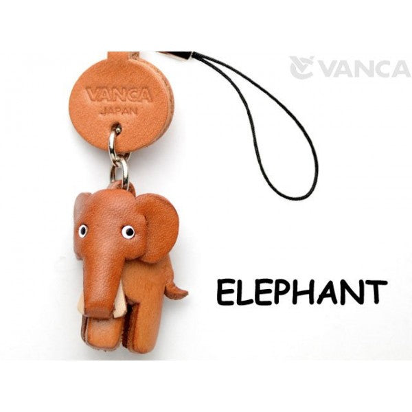 Elephant Japanese Leather Cellularphone Charm Animal