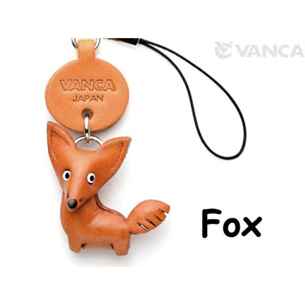 Fox Japanese Leather Cellularphone Charm Animal