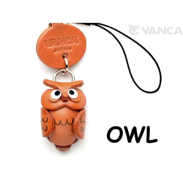 Owl Japanese Leather Cellularphone Charm Animal