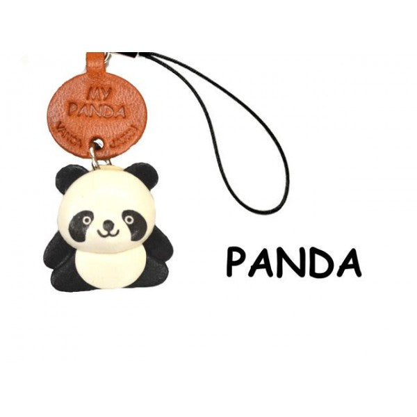 Panda Leather Cellularphone Charm Animal