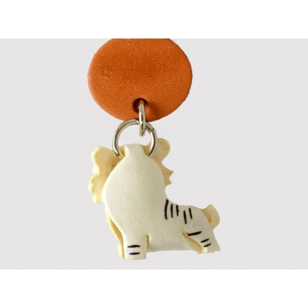 White Tiger Leather Cellularphone Charm