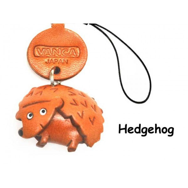Hedgehog Japanese Leather Cellularphone Charm Animal