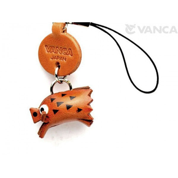 Wild Boar Japanese Leather Cellularphone Charm Zodiac Mascot