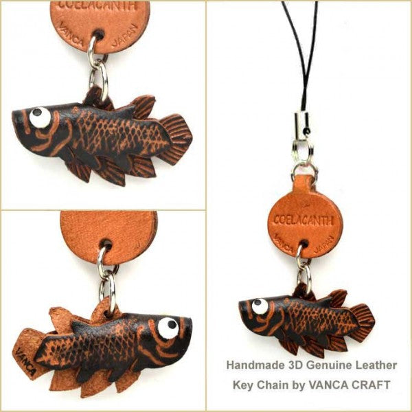 Coelacanth Japanese Leather Cellularphone Charm Fish