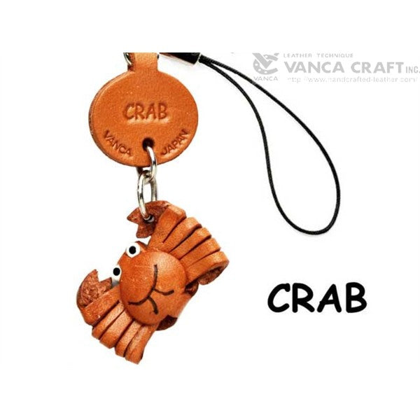 Crab Japanese Leather Cellularphone Charm Fish