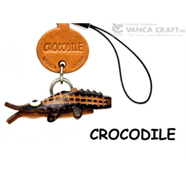Crocodile Japanese Leather Cellularphone Charm Fish
