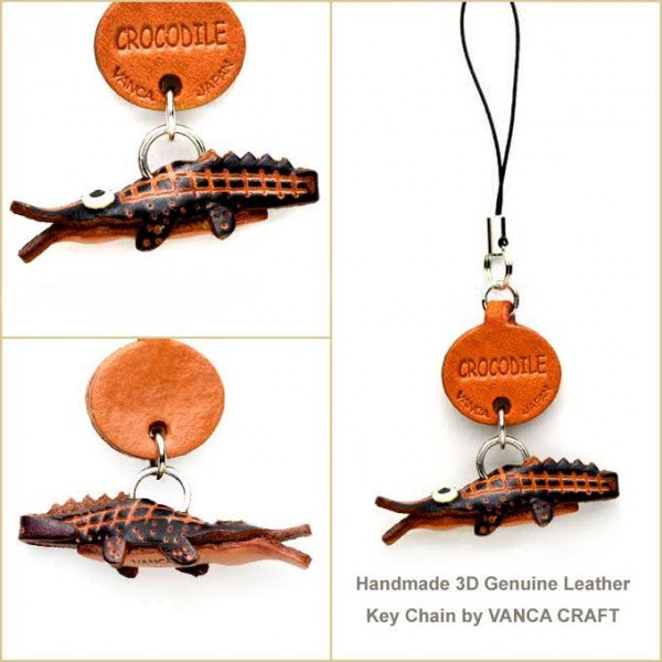 Crocodile Japanese Leather Cellularphone Charm Fish
