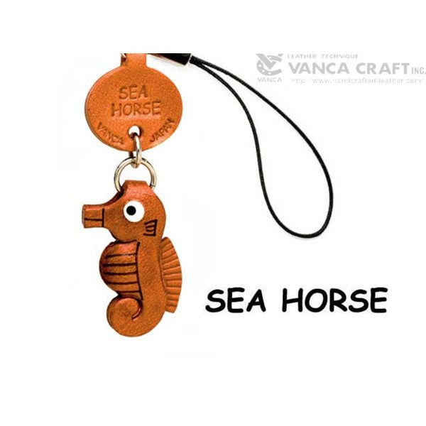 Sea horse Japanese Leather Cellularphone Charm Fish