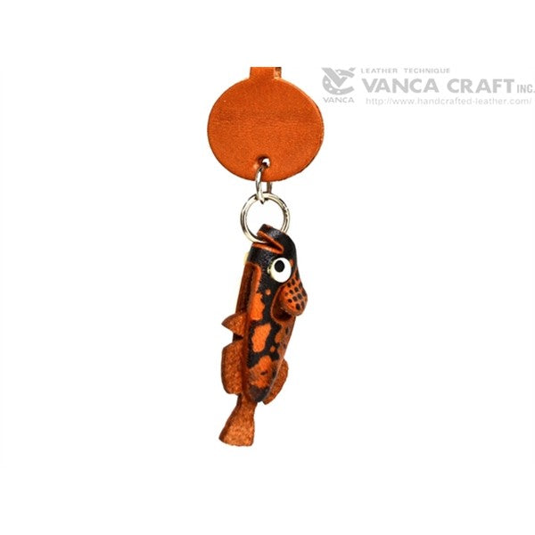 Stone fish Japanese Leather Cellularphone Charm Fish