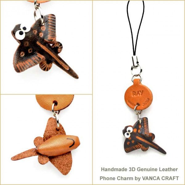 Ray Japanese Leather Cellularphone Charm Fish