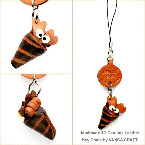 Hermit crab Japanese Leather Cellularphone Charm Fish