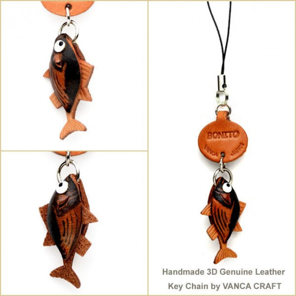 Bonito Japanese Leather Cellularphone Charm Fish
