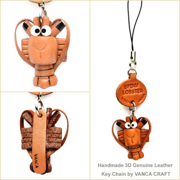 Spiny Lobster Japanese Leather Cellularphone Charm Fish