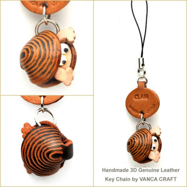 Clam Japanese Leather Cellularphone Charm Fish