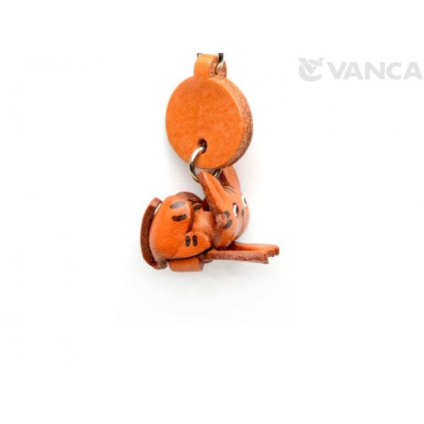 Tabby Sitting Cat Japanese Leather Cellularphone Charm