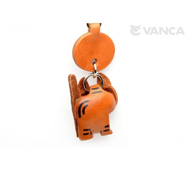 Tabby Walking Japanese Leather Cellularphone Charm Cat #46405