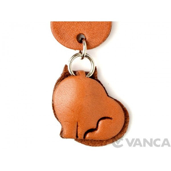 Persian Cat Leather Cellularphone Charm #46418