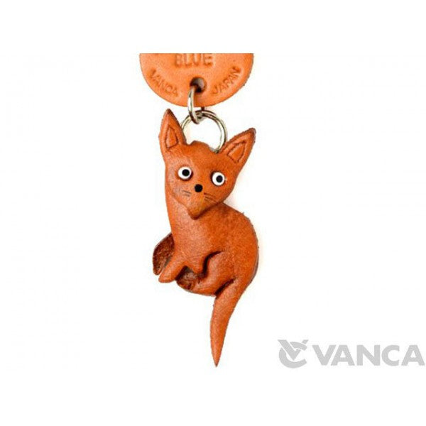 Russian Blue Japanese Leather Cellularphone Charm Cat #46419