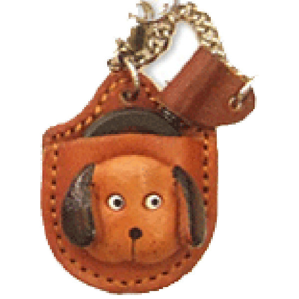 Dog Japanese Leather Cellularphone Charm Magnifying glass