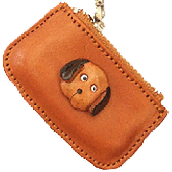 Dog Japanese Leather Cellularphone Charm Change Purse