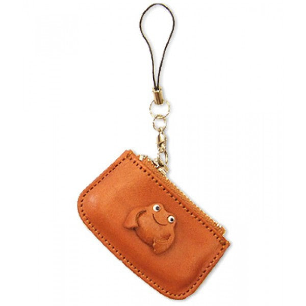 Frog Japanese Leather Cellularphone Charm Change Purse