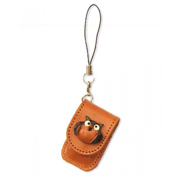 Owl Japanese Leather Cellularphone Charm Memo set