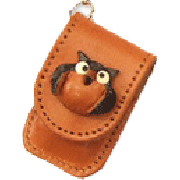 Owl Japanese Leather Cellularphone Charm Memo set