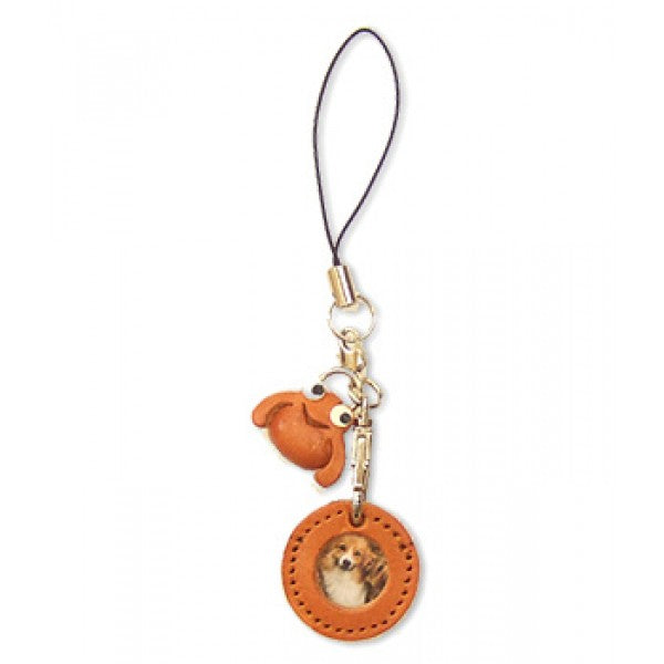 Frog Japanese Leather Cellularphone Charm Picture Frame Round