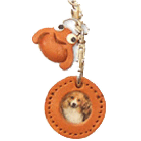 Frog Japanese Leather Cellularphone Charm Picture Frame Round