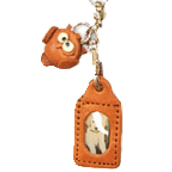 Owl Japanese Leather Cellularphone Charm Picture Frame Square