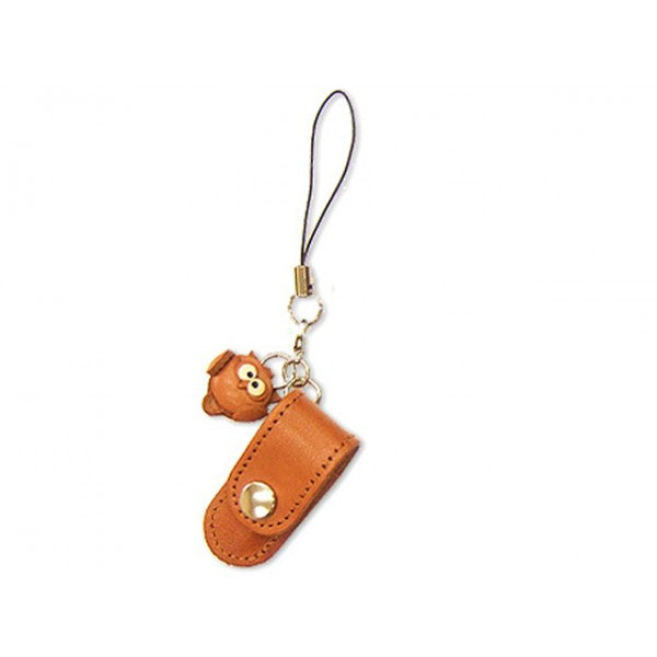 Owl Japanese Leather Cellularphone Charm Pencil case