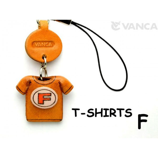 F(Red) Japanese Leather Cellularphone Charm T-shirt