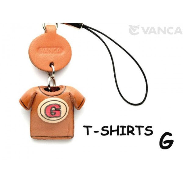 G(Red) Japanese Leather Cellularphone Charm T-shirt
