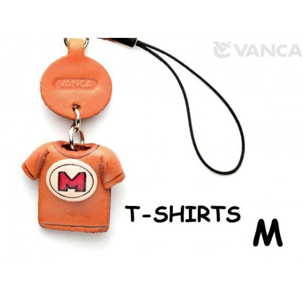 M(Red) Japanese Leather Cellularphone Charm T-shirt