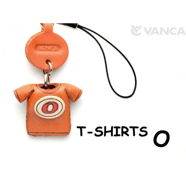 O(Red) Japanese Leather Cellularphone Charm T-shirt
