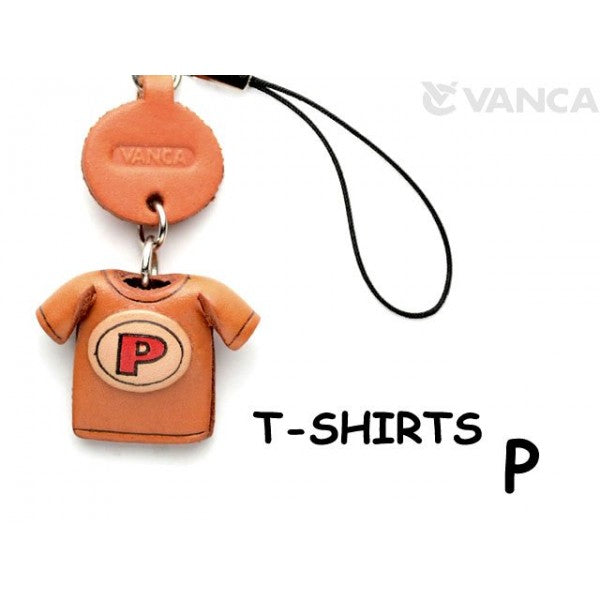 P(Red) Japanese Leather Cellularphone Charm T-shirt