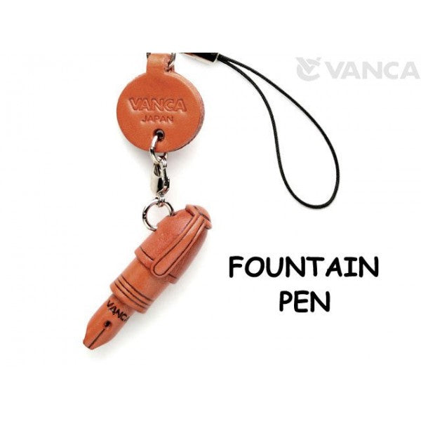 Fountain Pen Leather Cellularphone Charm
