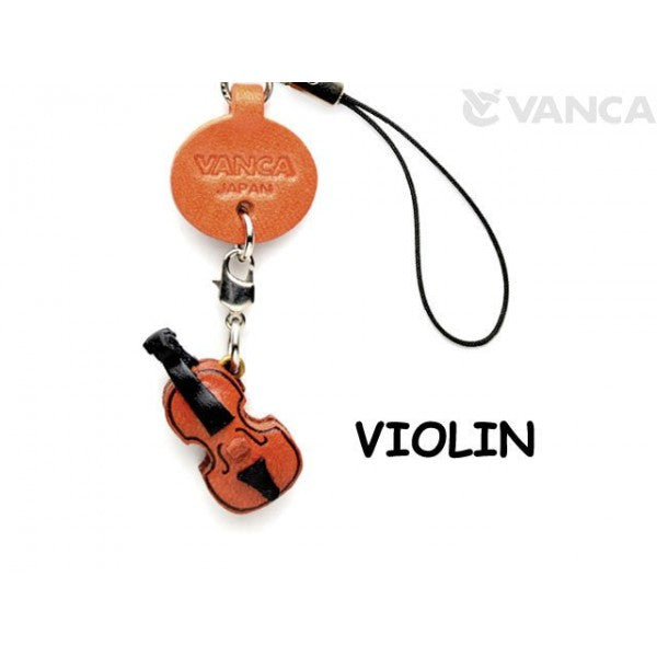 Violin Japanese Leather Cellularphone Charm Goods